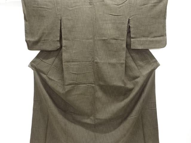 綿麻　雨縞模様織り出し浴衣